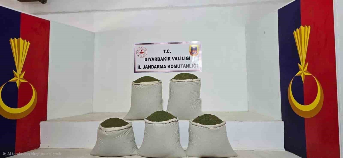 Diyarbakır’da 14 bin kök kenevir, 129 kilo esrar ele geçirildi