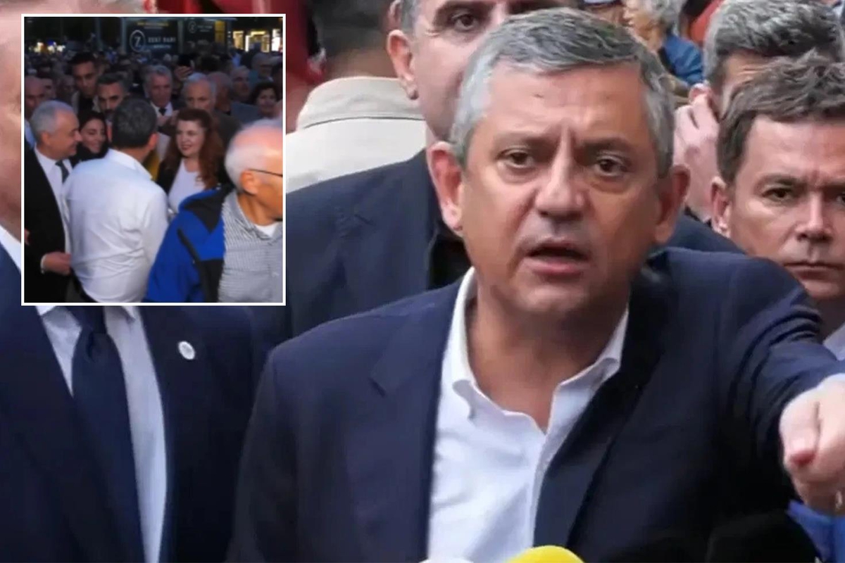 Özgür Özel'in Bursa yürüyüşünde ilginç an! Vatandaşla börek diyaloğu kamerada