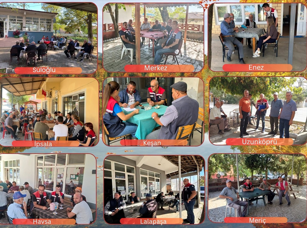Edirne'de köylerde üreticilere ÇKS ve tarımsal desteklemeler anlatıldı