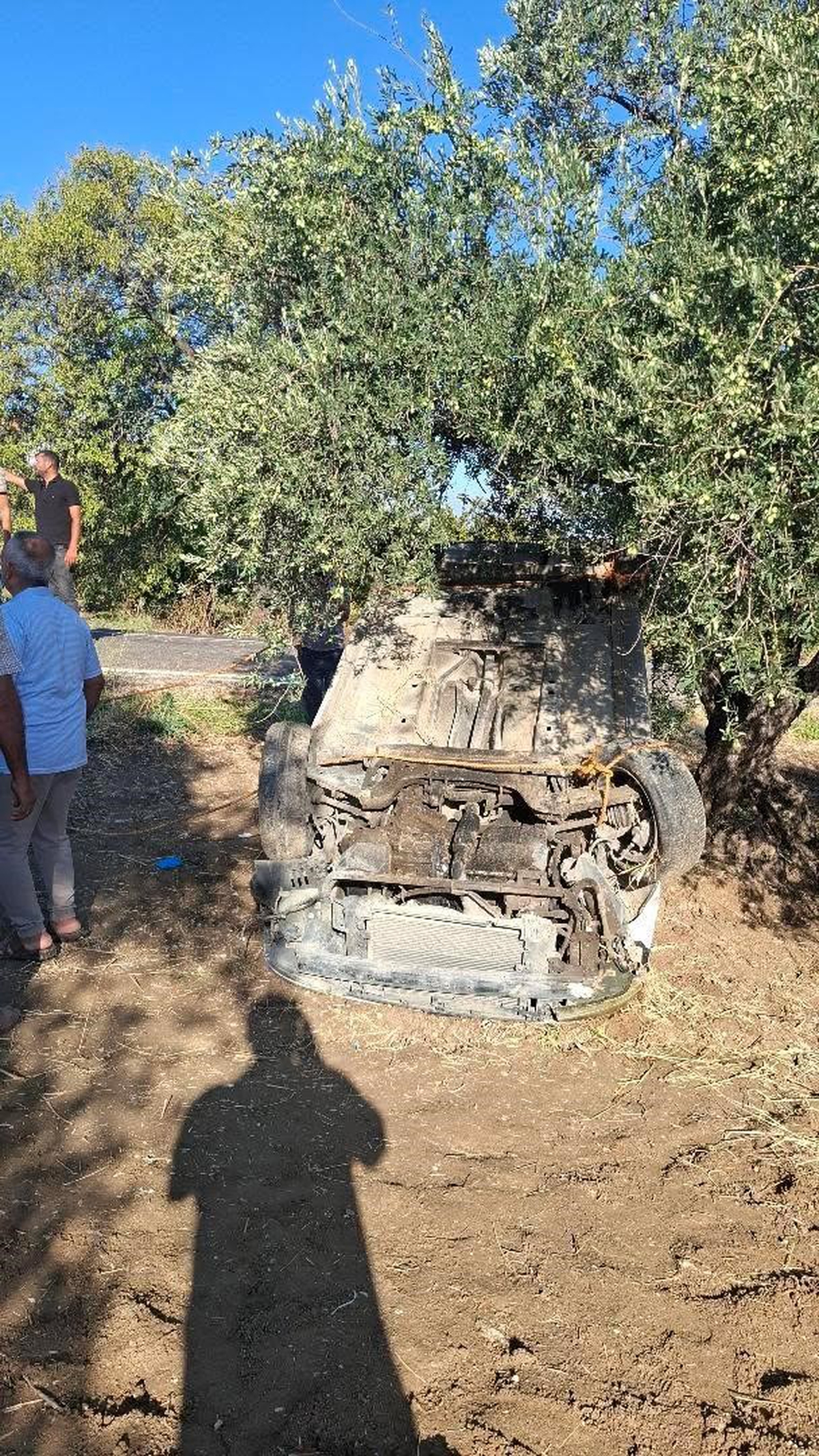 Hatay Altınözü'nde otomobil zeytin bahçesine uçtu, sürücü yaralandı