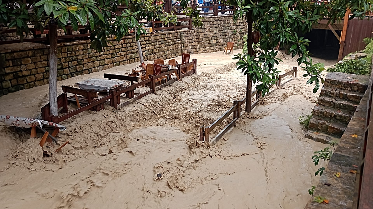 Hatay Samandağ'da dereler taştı, işletmeler suyla doldu