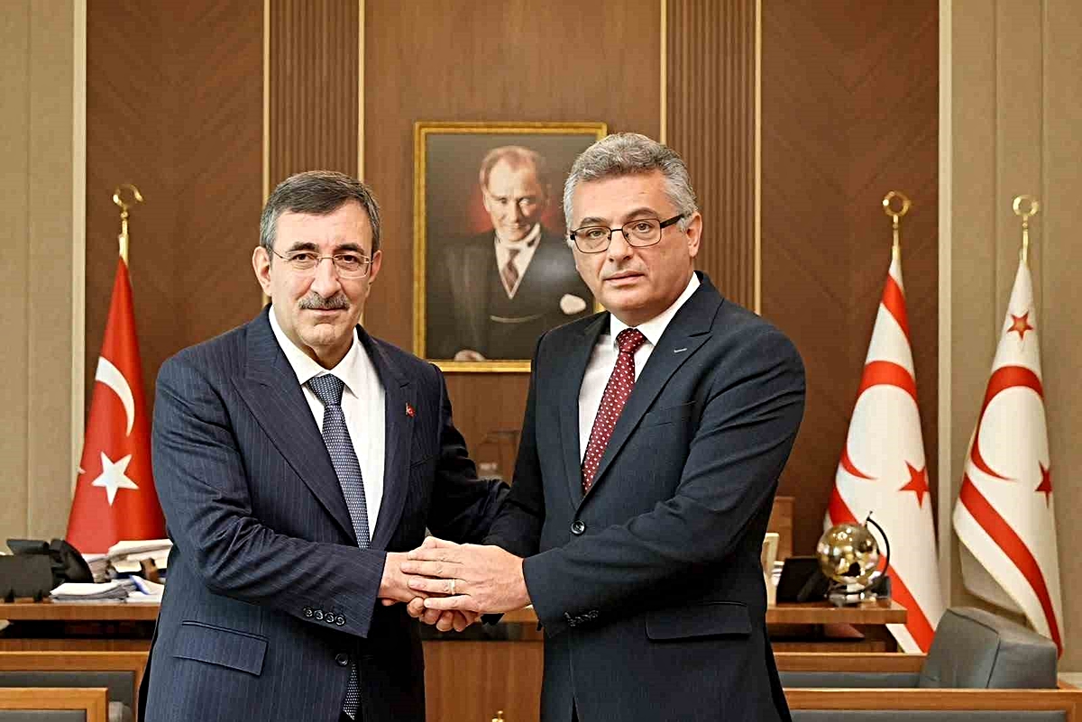 KKTC Cumhurbaşkanı Erhürman, Cumhurbaşkanı Yardımcısı Yılmaz’ı kabul etti