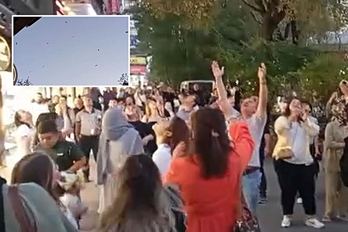 Klip çekiminde binadan para atıldı, vatandaşlar kapıştı