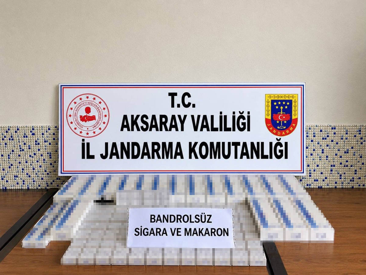 Aksaray'da jandarmanın kaçak tütün operasyonunda 5 şüpheli gözaltına alındı