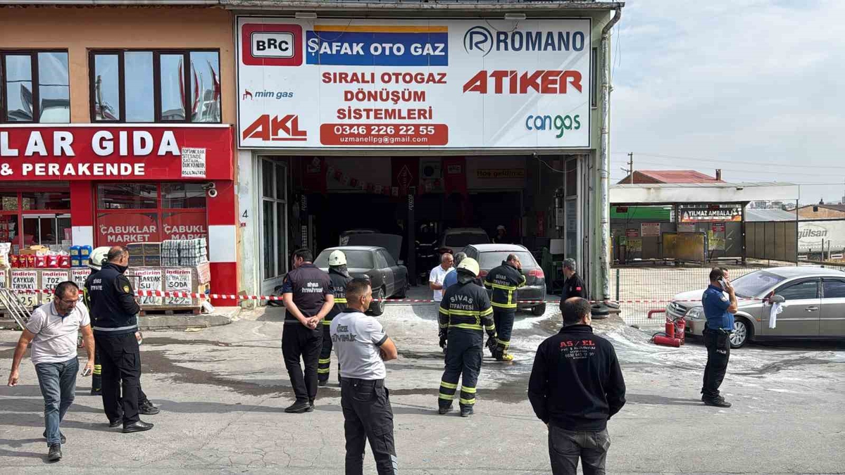 Sivas'ta LPG dönüşüm servisinde patlama: 5 yaralı