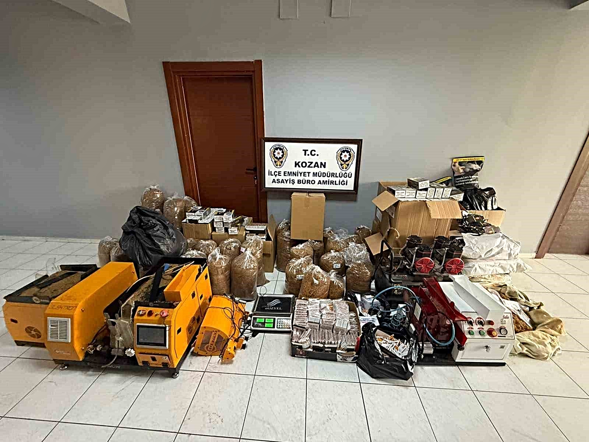Adana Kozan'da 38 noktadaki denetimde 44 bin 300 kaçak sigara ele geçirildi