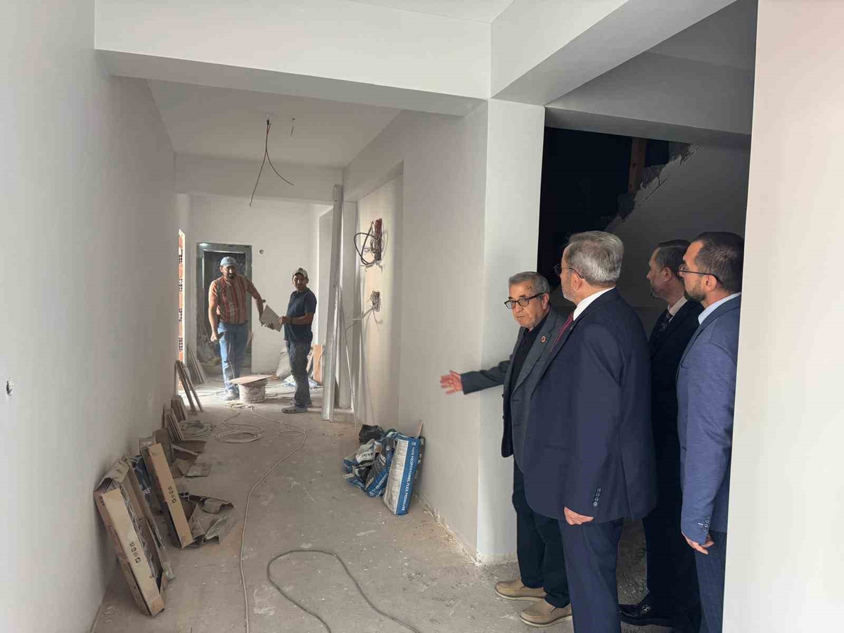 Balıkesir Susurluk'ta Kur'an Kursu inşaatını İl Müftüsü Yaşar inceledi