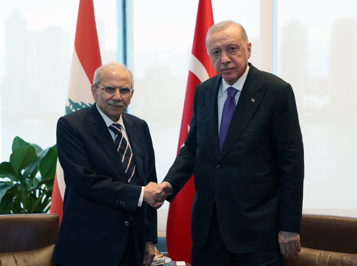 Cumhurbaşkanı Erdoğan, Lübnan Başbakanı Nevaf Selam ile görüştü