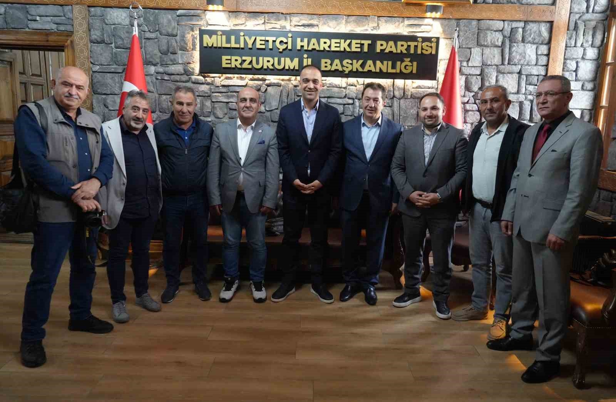 DAGC heyeti, MHP Erzurum İl Başkanı Yurdagül’e hayırlı olsun ziyaretinde bulundu