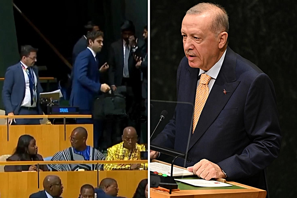 Hazmedemediler Erdoğan konuşurken, İsrail’in BM temsilcisi salondan ayrıldı