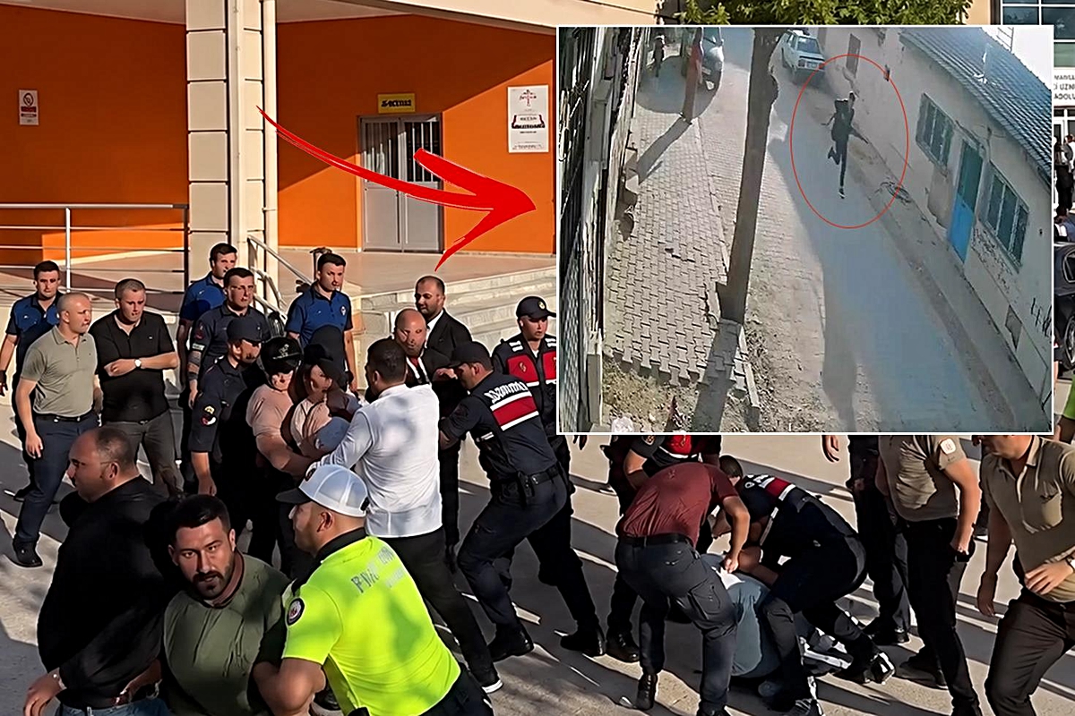 Silah seslerinin yükseldiği okuldan ilk görüntüler! Arbede çıktı, saldırgan böyle kaçtı