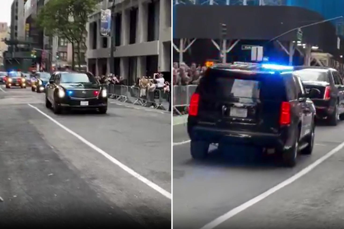 Trump'ın konvoyu New York'ta görüntülendi: Güvenlik için birbirinin aynısı 3 makam aracı kullandı