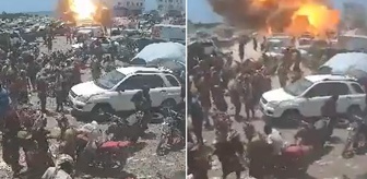 Yemen'de pazar yerine saldırı! Büyük patlama kamerada