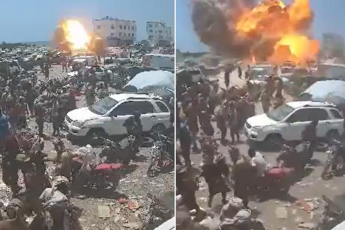 Yemen’de pazar yerine saldırı! Büyük patlama kamerada