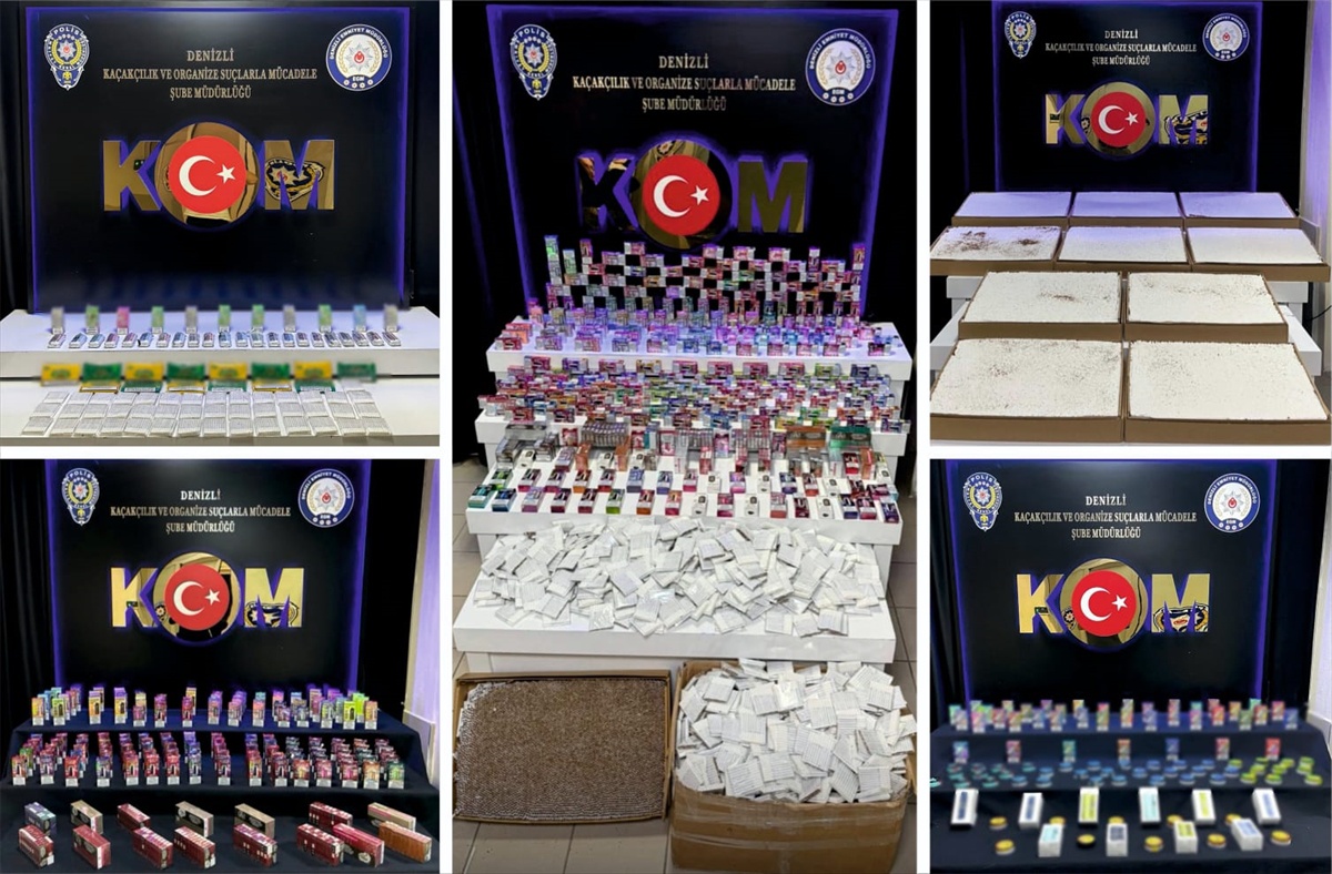 Denizli'de kaçakçılık operasyonunda 2 şüpheli tutuklandı, 79 bin 600 sigara bulundu
