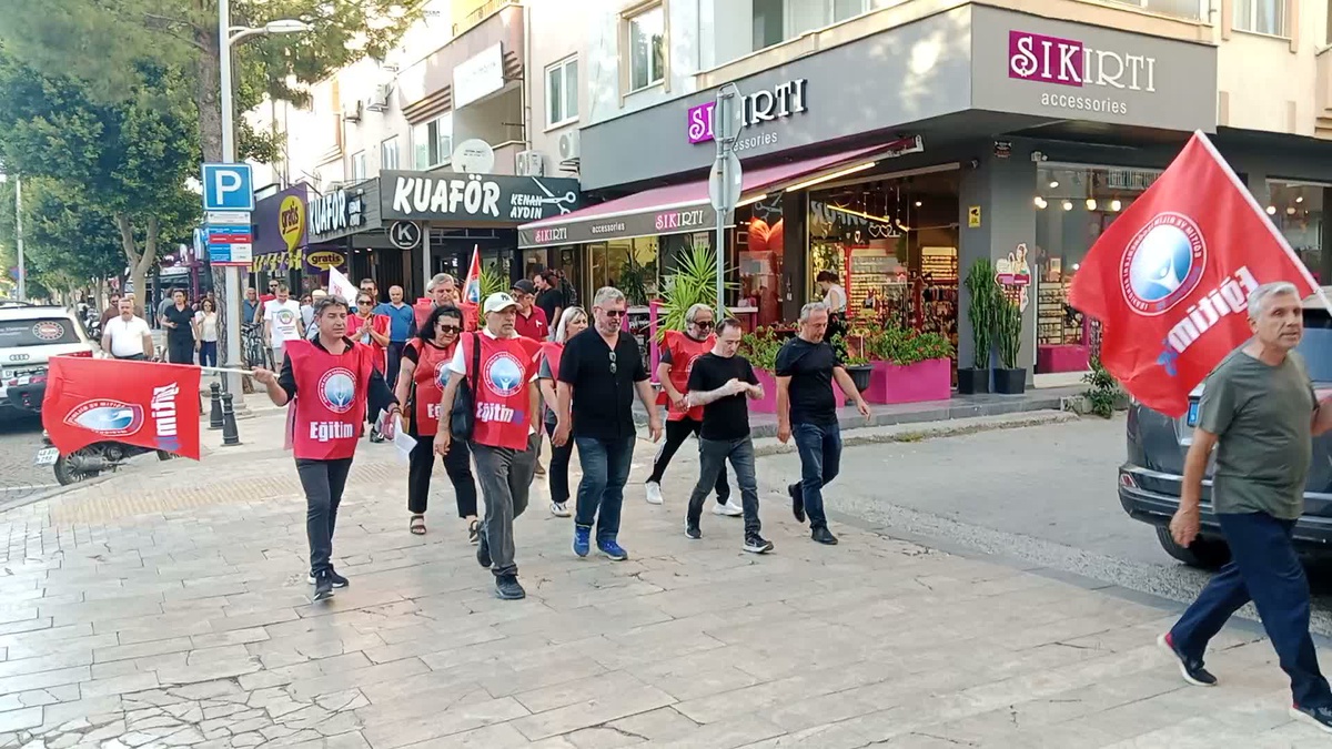 Eğitim-İş ve Eğitim Sen, 11 öğrencinin yaralandığı saldırıya Muğla'da tepki gösterdi