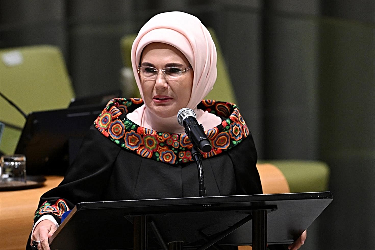 Emine Erdoğan'dan BM'de dikkat çeken çağrı: Kullan-at kültüründen uzaklaşmalıyız