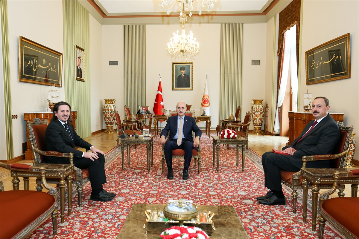 TBMM Başkanı Kurtulmuş, Kuzey Makedonya Kültür ve Turizm Bakanı Süleymani'yi kabul etti