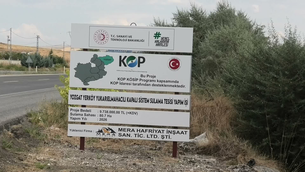 Yozgat'ta 3 bölgede daha kapalı sulama sistemi yüzde 30 tasarruf sağladığı belirtiliyor