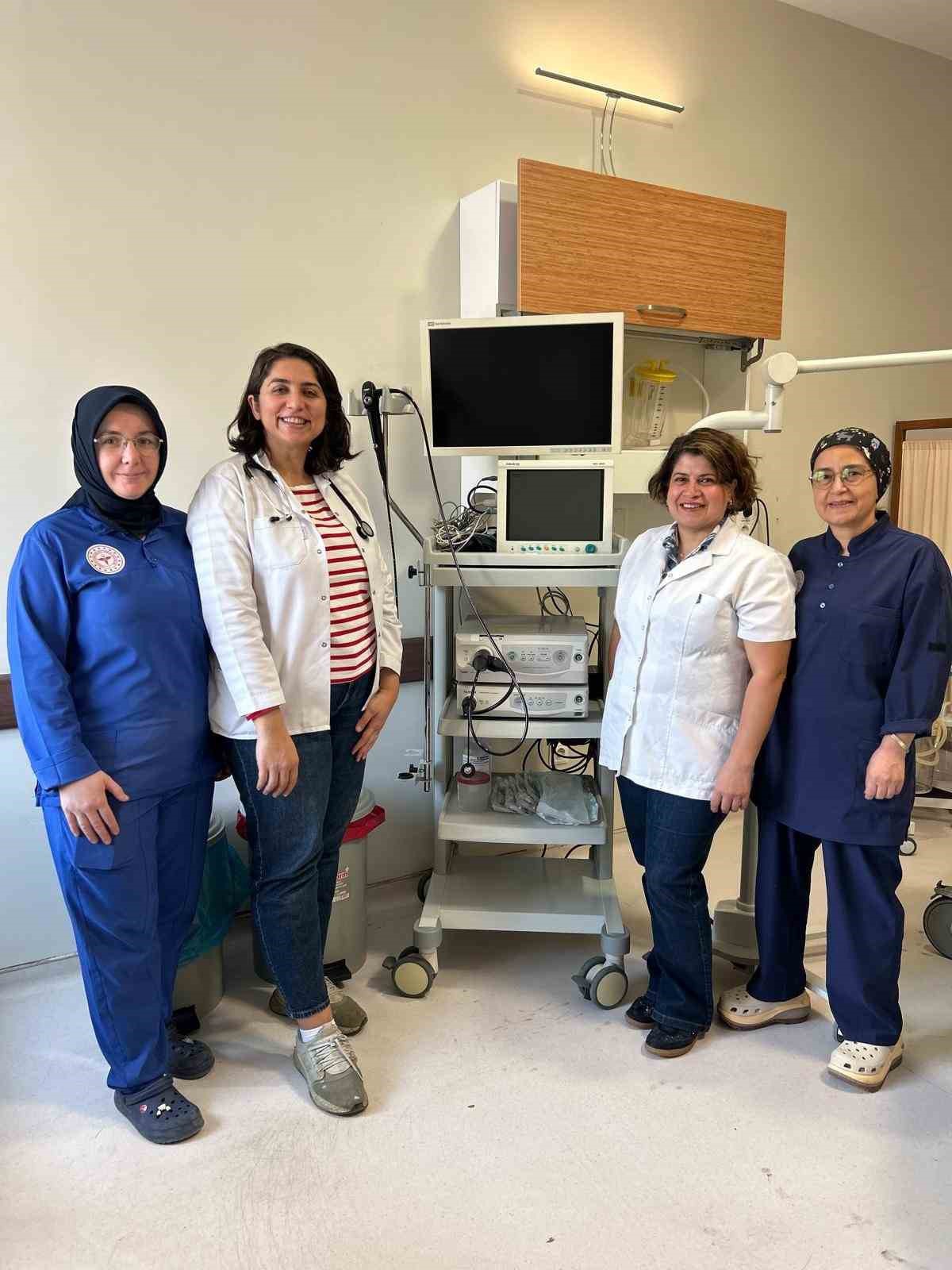 Denizli Tavas Devlet Hastanesi'nde ilk bronkoskopi 70 yaşındaki hastaya yapıldı