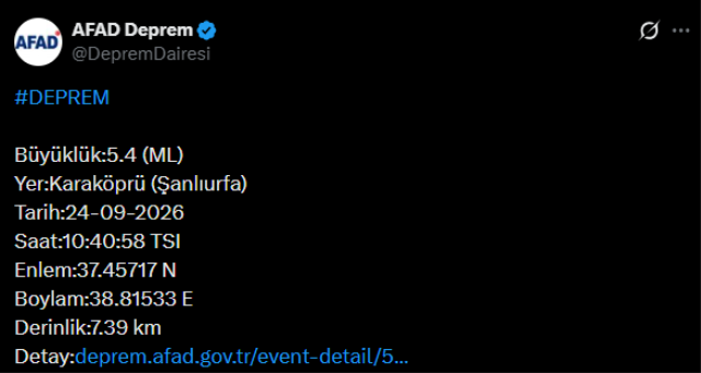 AFAD verileri