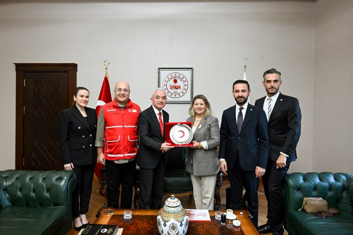 Kırklareli Valisi Turan, Kızılay Yönetim Kurulu Üyesi Özkoç'u ve heyetini kabul etti