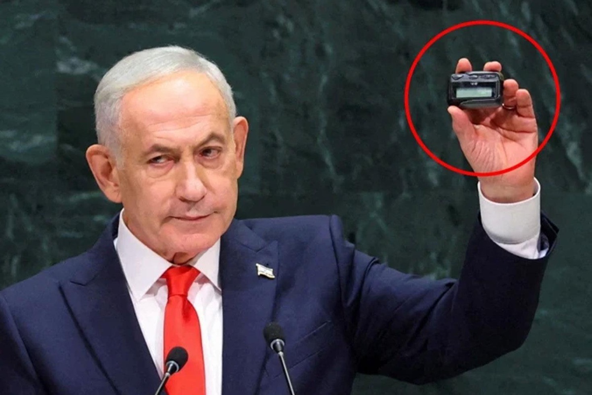 Netanyahu elindeki çağrı cihazıyla BM kürsüsünden tüm dünyayı tehdit etti