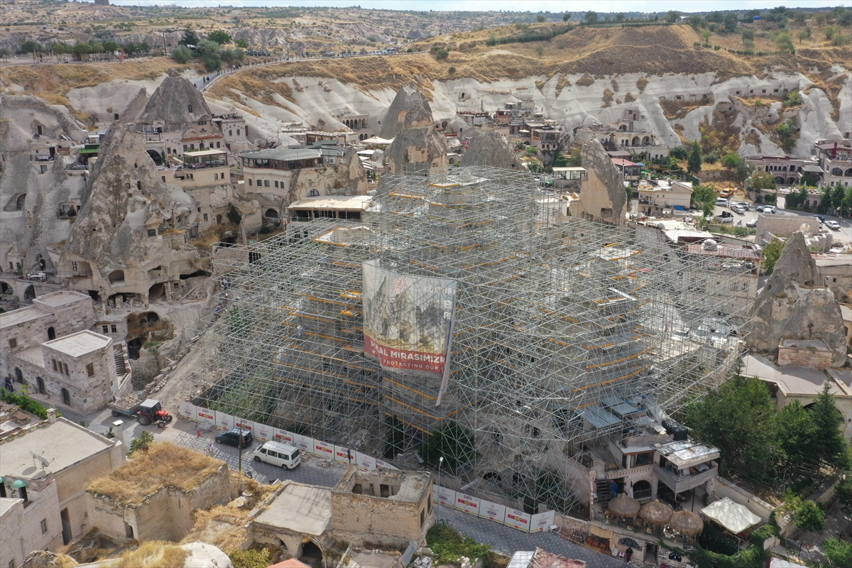 Nevşehir Göreme'de 5 peribacasının restorasyonu son aşamaya geldi