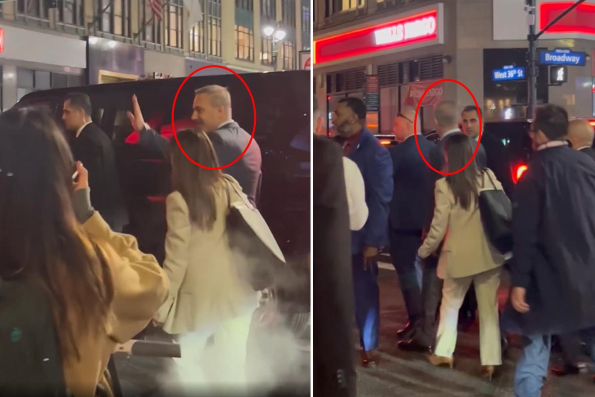 New York’ta ilginç anlar! Yolu kapattılar, araçtan Hakan Fidan çıktı