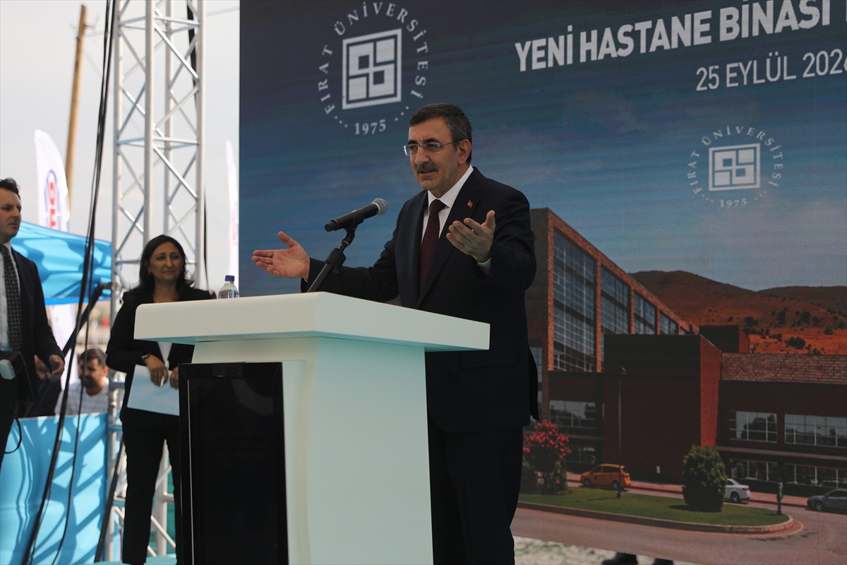 Cumhurbaşkanı Yardımcısı Yılmaz, Fırat Üniversitesi Yeni Hastane Binası Temel Atma Töreni'nde konuştu: