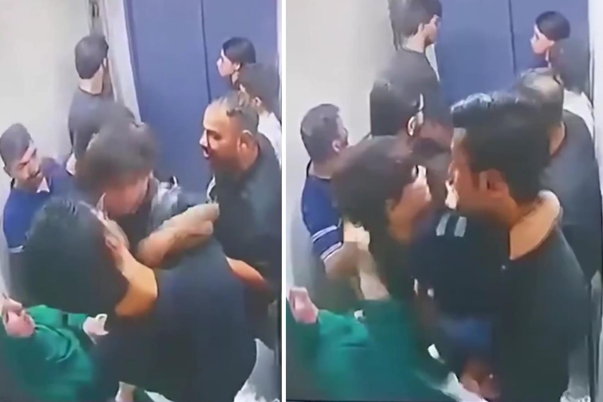 Irak'ta halatı kopan asansör 7'nci kattan zemine çakıldı! 9 kişinin yaralandığı anlar kamerada