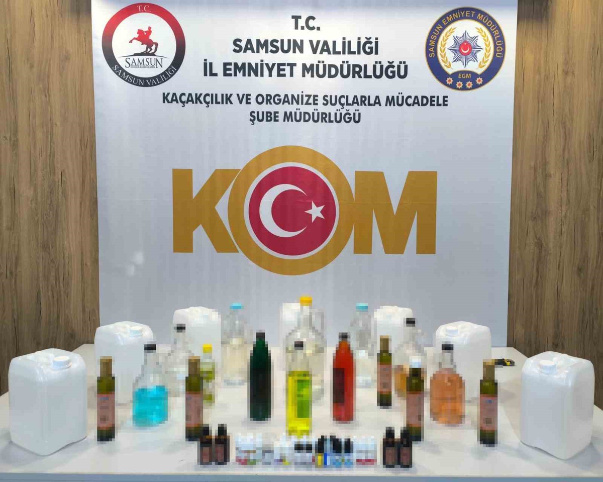Samsun Atakum'da kaçakçılık operasyonunda 35 litre etil alkol ele geçirildi