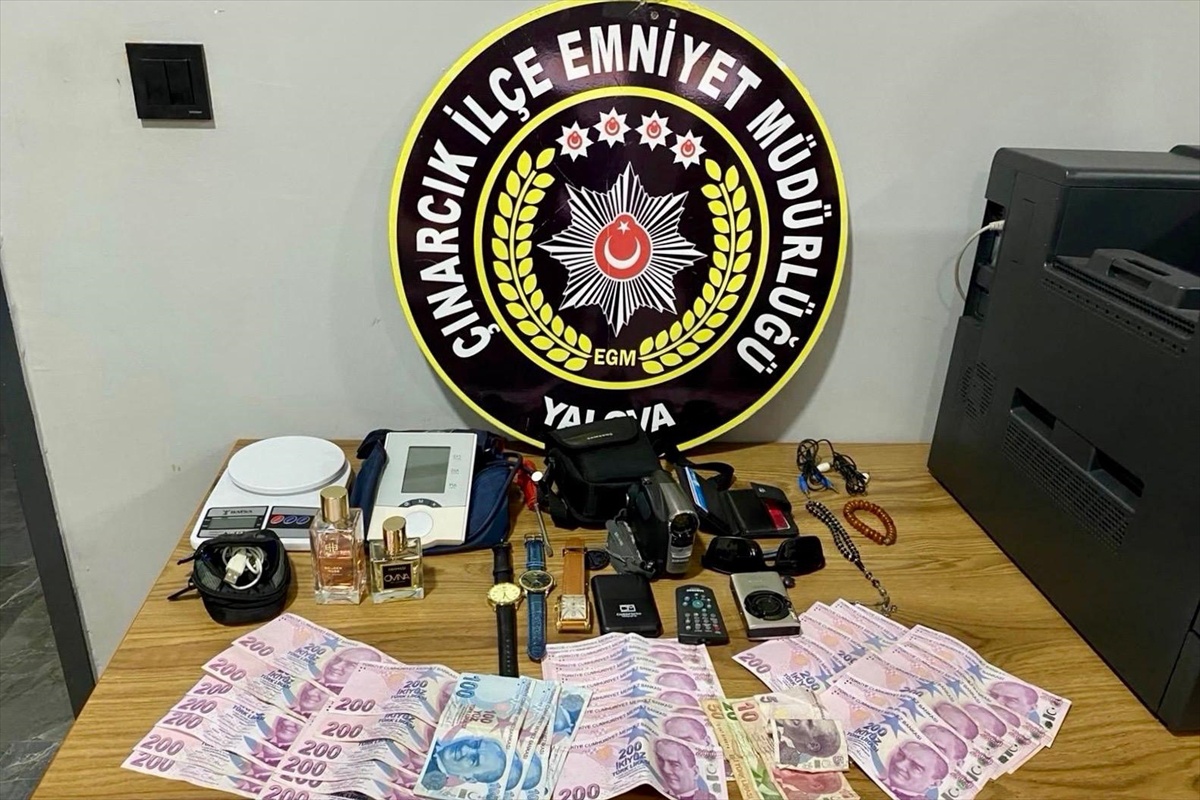 Yalova Çınarcık'ta 4 ayrı hırsızlık olayına karıştığı belirlenen şüpheli tutuklandı