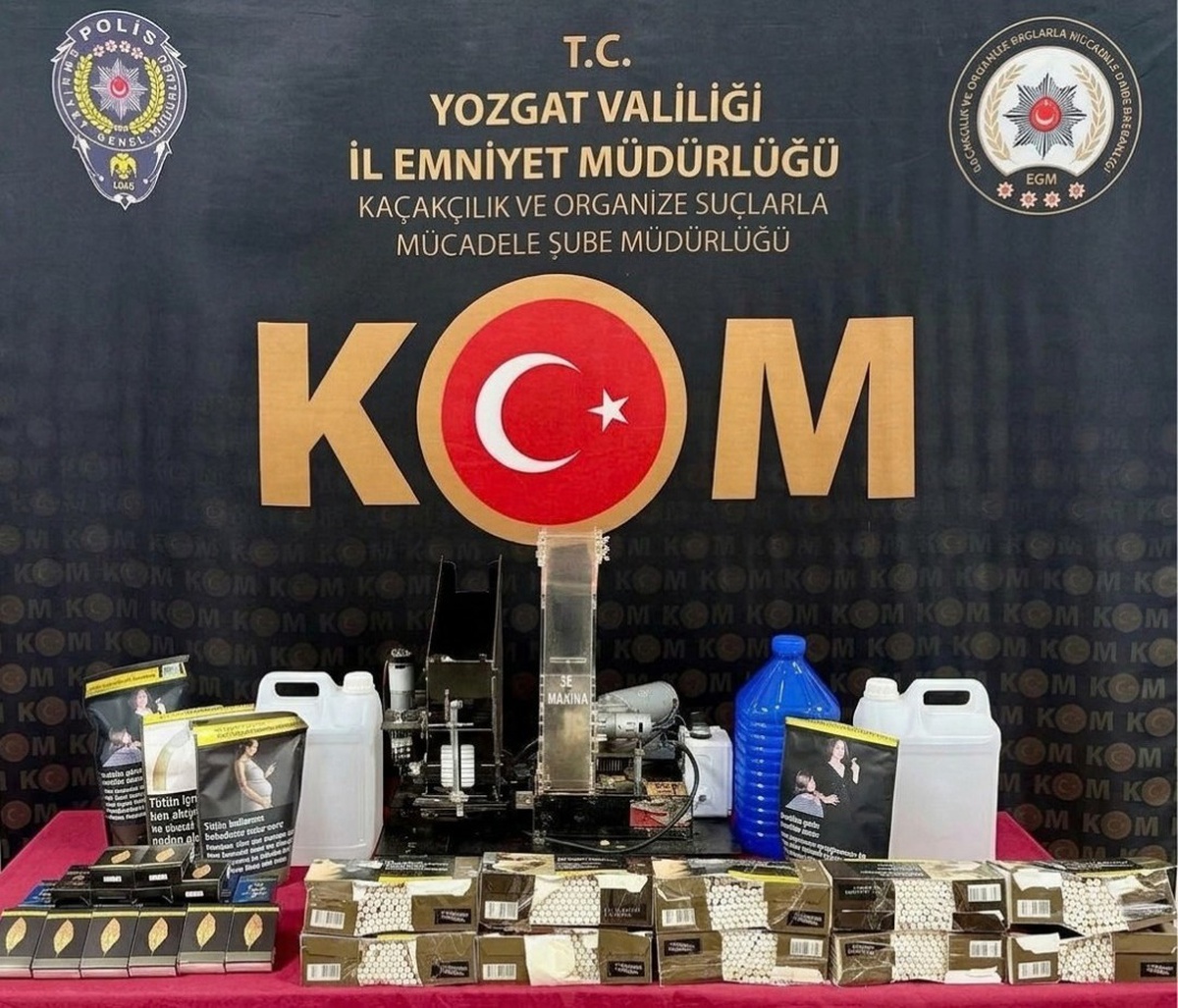 Yozgat'ta düzenlenen operasyonda 3 şüpheli yakalandı, 5 bin makaron ele geçirildi