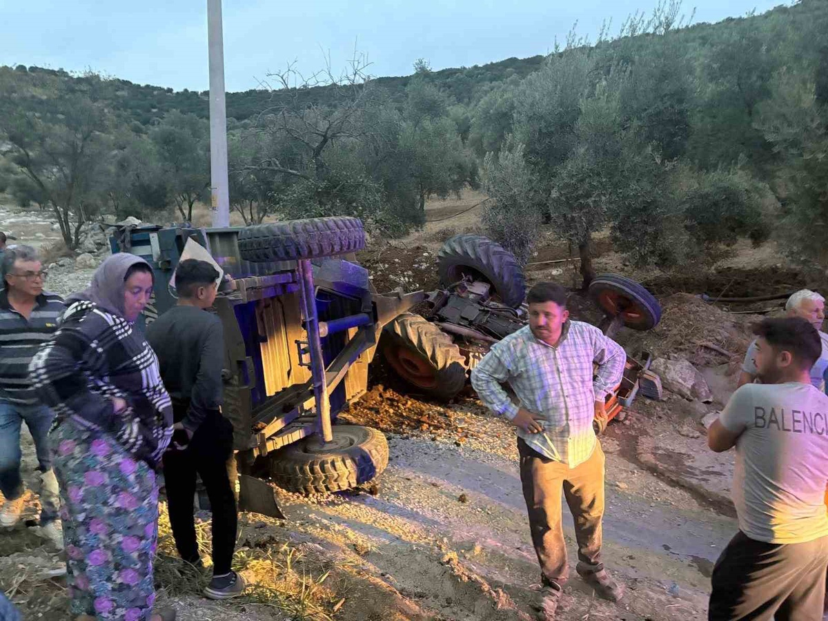 Aydın Bozdoğan’da devrilen traktörde 1 kişi yaralandı, hastaneye kaldırıldı