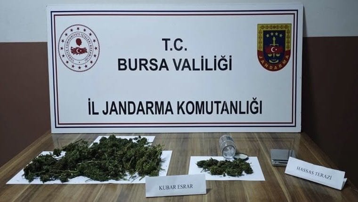 Bursa İnegöl'de 1 kilo 71 gram kubar esrar ele geçirildi, 1 kişi gözaltına alındı