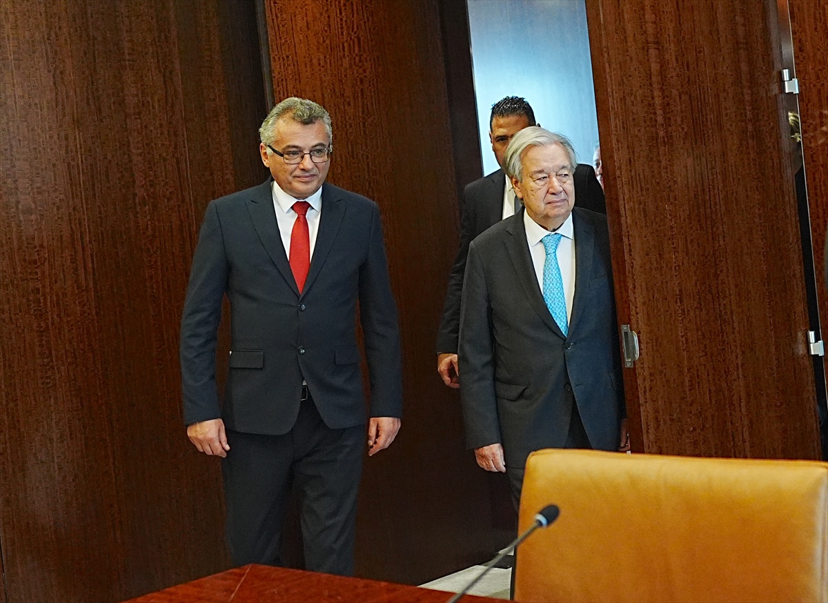 KKTC Cumhurbaşkanı Erhürman, BM Genel Kurulu kapsamında Guterres ile bir araya geldi