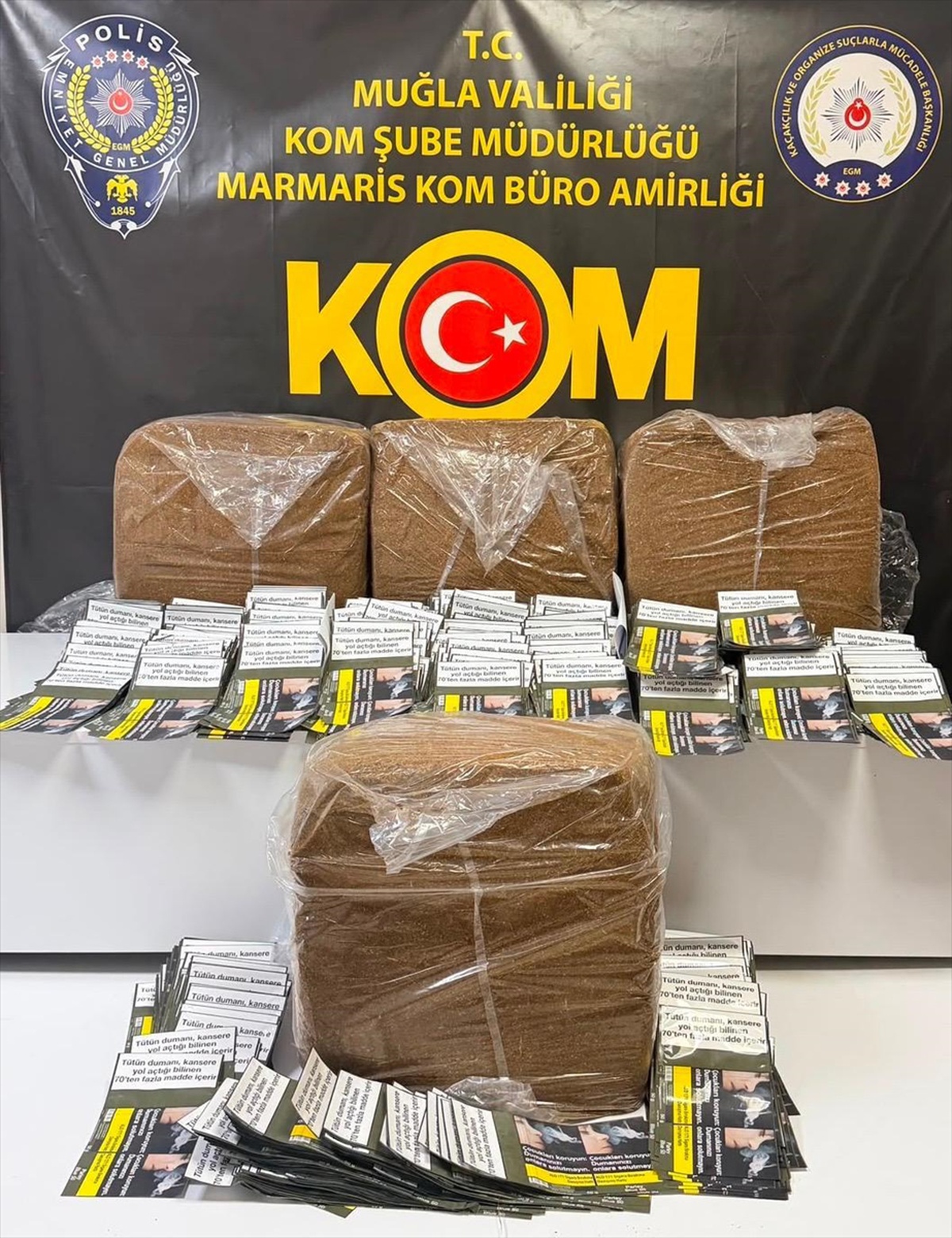 Marmaris'te kaçak sigara imalatına yönelik baskında 6 şüpheliden 4'ü tutuklandı