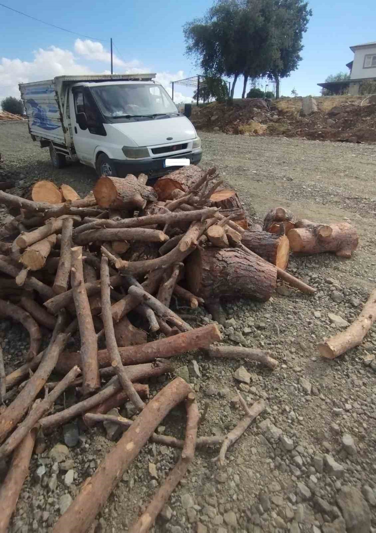Orman ekipleri Pazarcık'ta kaçak orman emvali tespit etti, araç ve emvale el konuldu