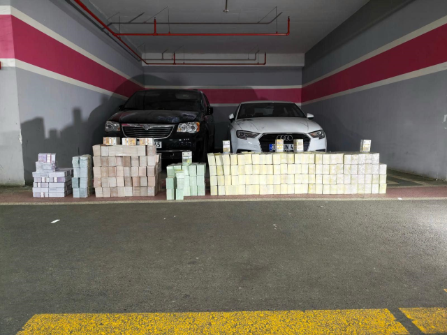 Vanlı Kara Haydar'ın otoparkındaki araçlarda 934 milyon TL döviz ele geçirildi