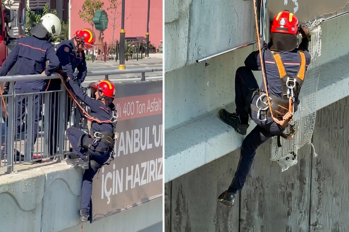 İtfaiyeden nefes kesen kurtarma operasyonu! O anlar kamerada
