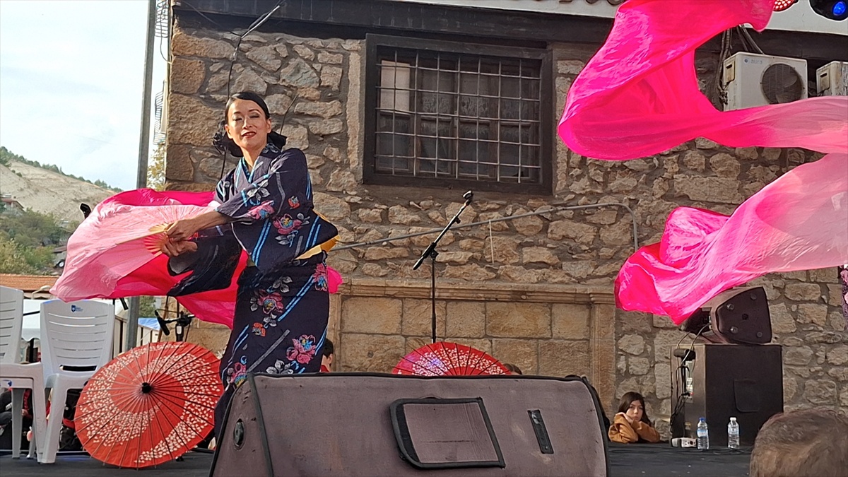Japon halk dansları ekibi Beypazarı Festivali'nde 'Erik dalı' oyunuyla gösteri sundu.