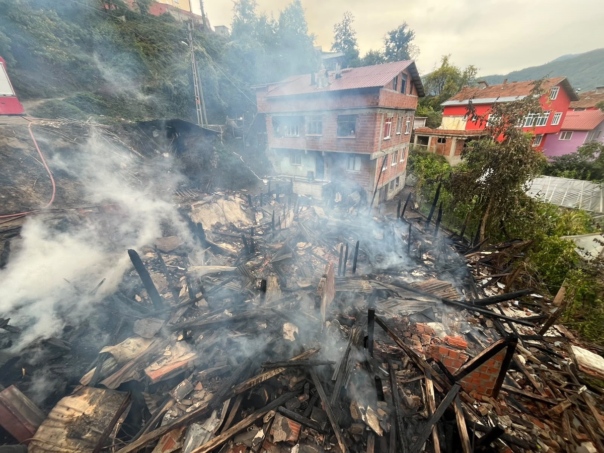 Kastamonu İnebolu'da ahşap ev yangınında 6 büyükbaş, 1 koyun ve 20 tavuk öldü