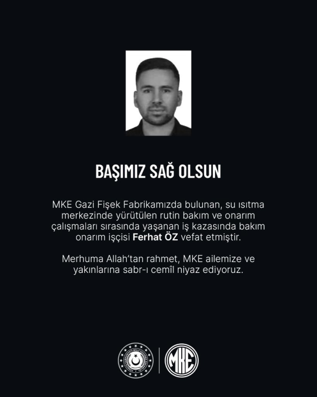 MKE Gazi Fişek Fabrikası'nda bakım sırasında iş kazası: 1 ölü, 4 yaralı