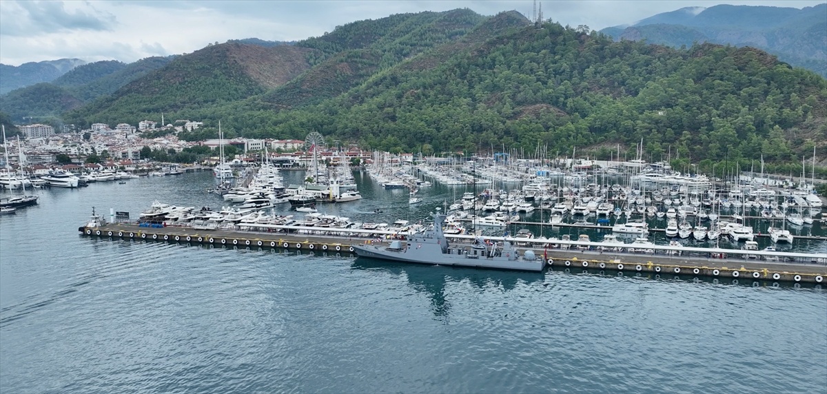 Preveze Deniz Zaferi'nin 488. yıl dönümünde TCG Zıpkın Marmaris'te halka açıldı