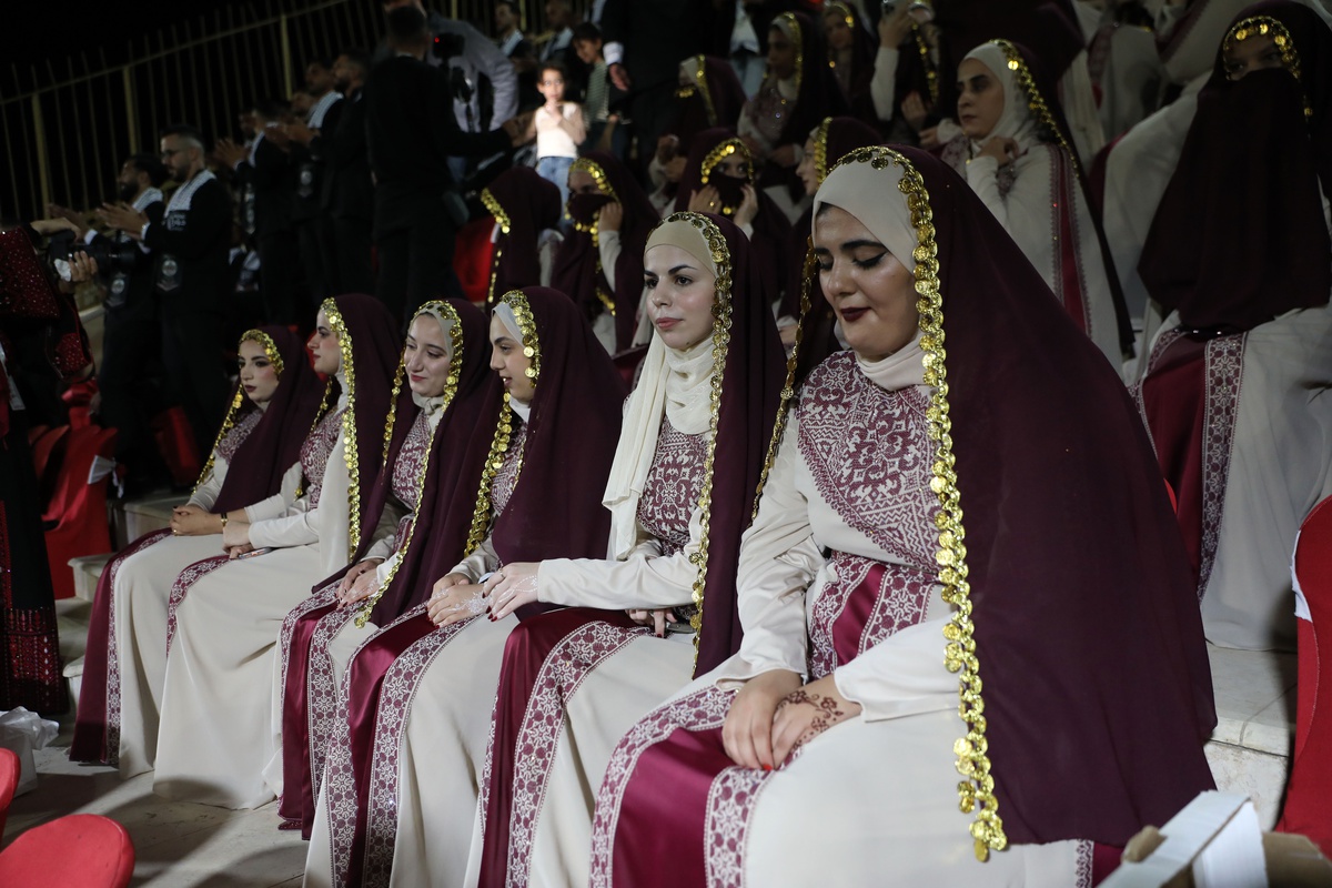 Albüm: Batı Şeria'da 88 çift toplu nikah töreniyle dünyaevine girdi