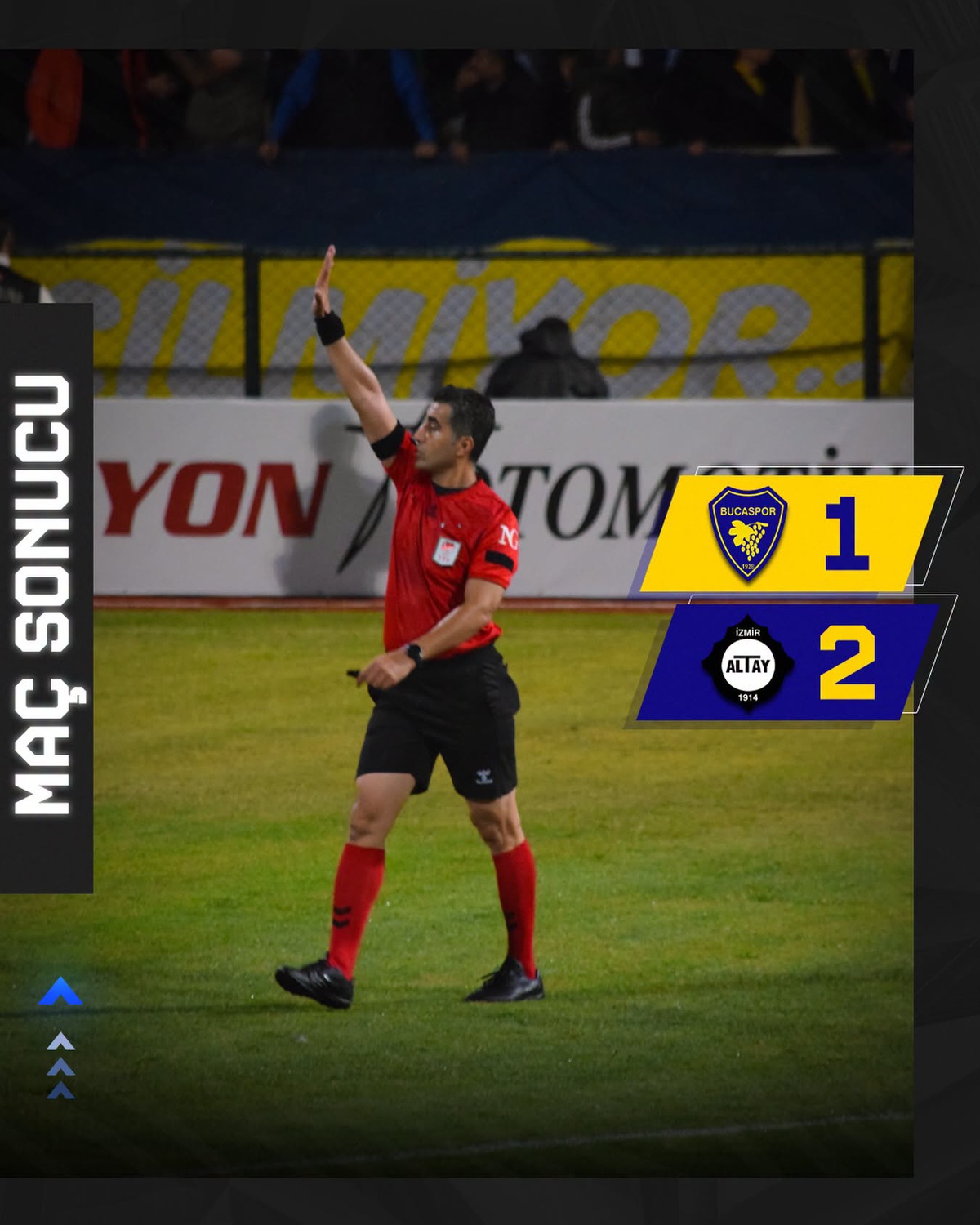 Altay'a 2-1 yenilen Bucaspor 1928, maç sonrası hakem İsmail Güzel'e yüklendi