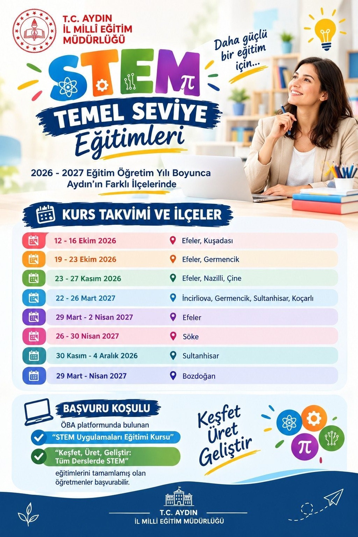 Aydın'da öğretmenlere STEM eğitimi verilecek, ÖBA'da iki kurs şartı aranacak