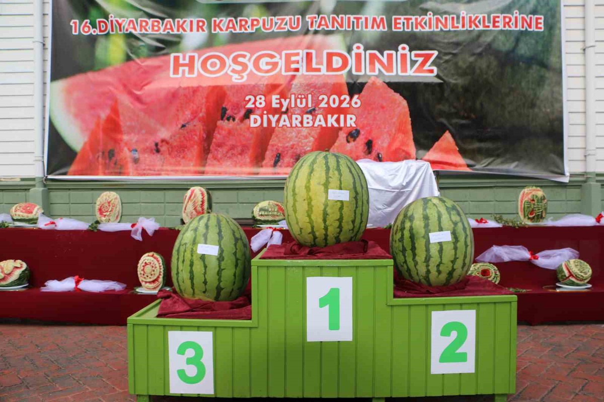 Diyarbakır'da karpuz yarışında Adil Aydın'ın 47 kilo 900 gramlık karpuzu birinci oldu