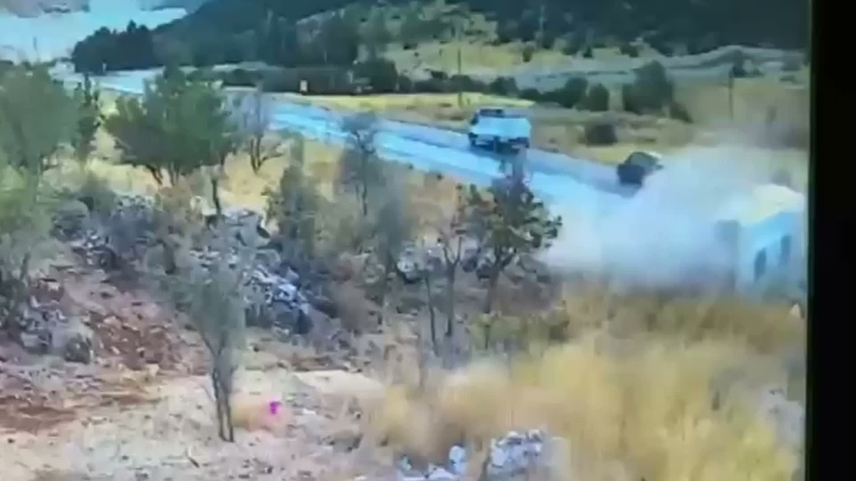 Gaziantep Nurdağı'nda 7 kişinin öldüğü kaza güvenlik kamerasına yansıdı
